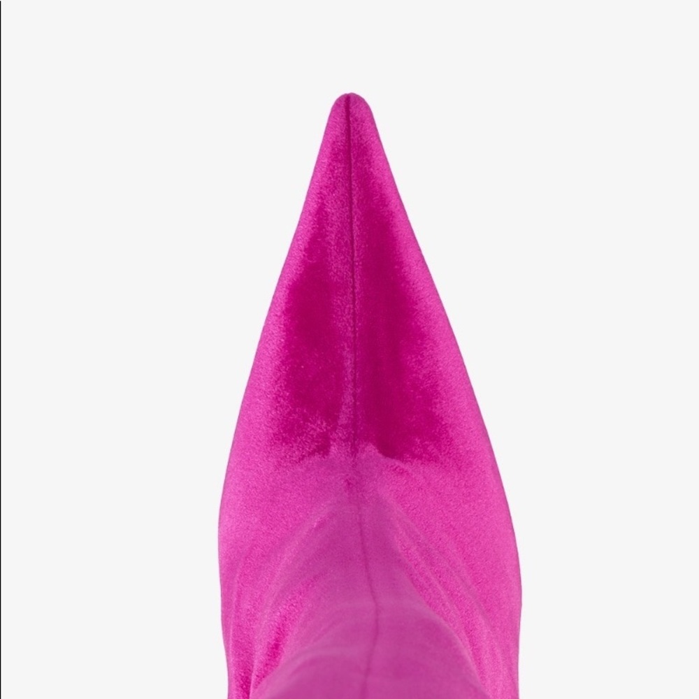 Balenciaga Knife Boots - Pink Velvet sz 38 - Picture 3 of 9